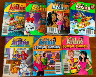 7 Archie Comic Double & Jumbo Digest 277 - 287 Betty Veronica Jughead Riverdale
