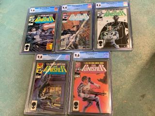 Punisher Limited Series 1 - 5 Cgc 9.  8 9.  6 9.  4 White Pages