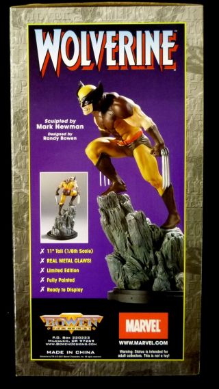 Wolverine Brown Costume X - Men Marvel Comics FS Statue 2001 Bowen Designs 4