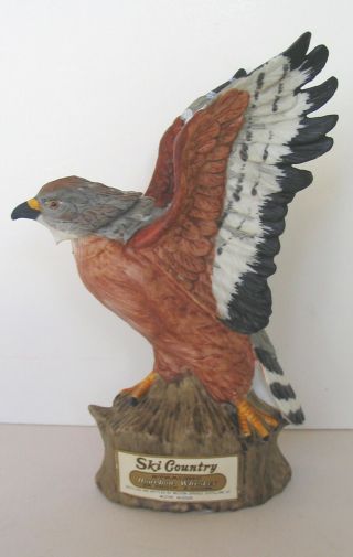 Red Shouldered Hawk Bird Ski Country Mini 1972 Decanter Foss Co.  Golden Co.
