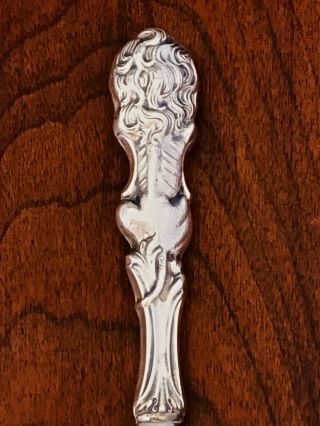 - RARE WALLACE STERLING SILVER HANDLED LETTER OPENER: LION PATTERN NO MONOGRAM 3