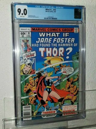 What If? 10 Cgc 9.  0 Nm First Appear Jane Foster As Female Thor Mcu Movie Marvel