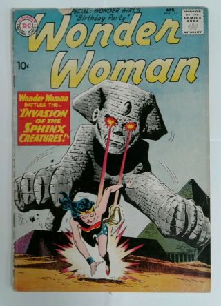 Wonder Woman 113 Dc Comics Apr 1960 Silver Age 10 Cent Cover Gd,  2.  5