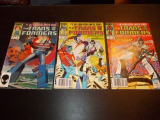 Transformers 1 2 3 Marvel Comics Copper Age 1st Series 1984 Black Suit Spiderman