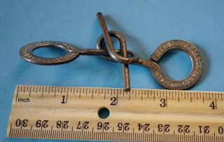 Old antique metal link puzzle advertisement Niesley & Wenger Shoes Carlisle PA 5