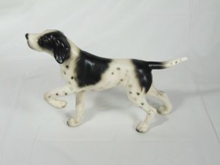 Pointer Dog Ceramic Figurine Black and White 2