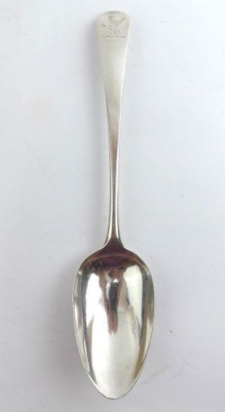 Hester Bateman Serving Spoon Solid Sterling Silver Stag Crest London 1788