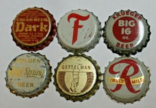 6 Diff - Cork Beer Bottle Caps - 20