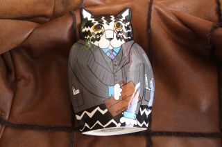 Cats By Nina Lyman Flower Vase Planter - Collectible Attorney At Law Black - J121