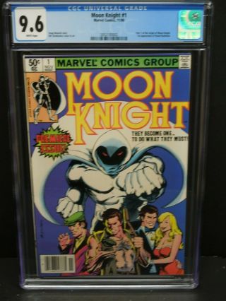 Marvel Comics Moon Knight 1 1980 Cgc 9.  6 Wp Origin & 1st App Raoul Bushman