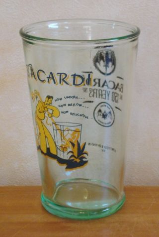 Bacardi Rum 150 Years Limited Edition Glass Tumbler No.  3 Of 4 Pub Bar
