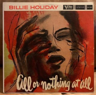 Billie Holiday “all Or Nothing At All” Lp Verve Dg Mono Jazz