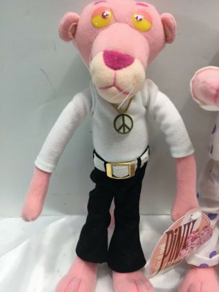 2 BLOCKBUSTER 10” THE PINK PANTHER plush COLLECTIBLE with Tags PAJAMAS HIPSTER 3
