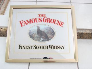 Famous Grouse Finest Scotch Whiskey Vintage Bar Sign 1986,  21 " Long,  Mirrored