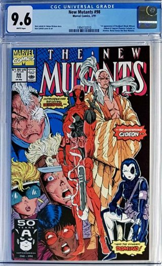 Mutants 98 (2/91) Cgc 9.  6 - 1st App Of Deadpool,  Rob Liefeld Art