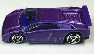 Vintage Old Hot Wheels Metallic Purple Lamborghini Countach Toy Diecast Car