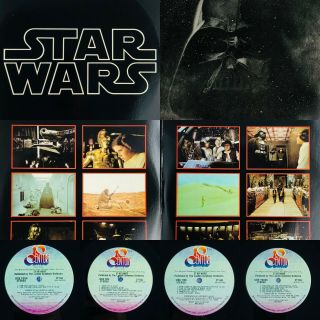 Star Wars Soundtrack 2x Lp 1977 Vinyl 2t - 541 Poster Insert Vg,