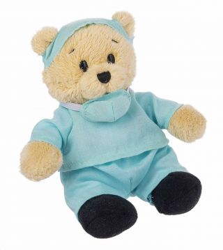 Wee Bear Doctor Costume Surgical Green 6 Inch Plush Fabric Stuffed Animal Toy