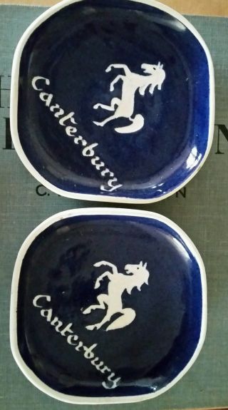 Canterbury Cobalt Blue Horse Dish Rainham Pottery