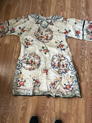 Antique Very Old Chinese Silk Robe
