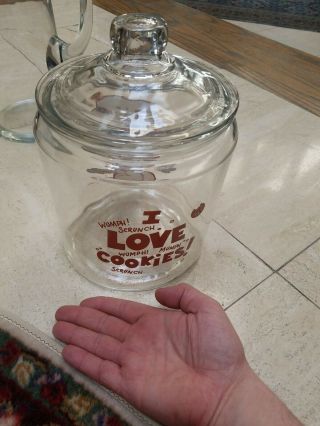 Rare 1958 Peanuts Snoopy Glass Cookie JAR - Anchor Hocking Mercantile Jar 2
