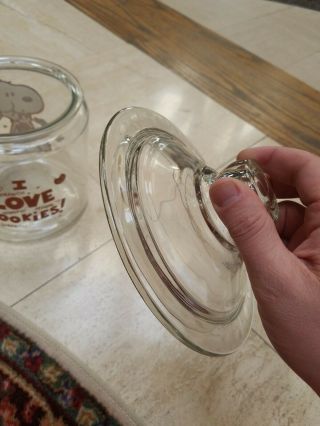 Rare 1958 Peanuts Snoopy Glass Cookie JAR - Anchor Hocking Mercantile Jar 5