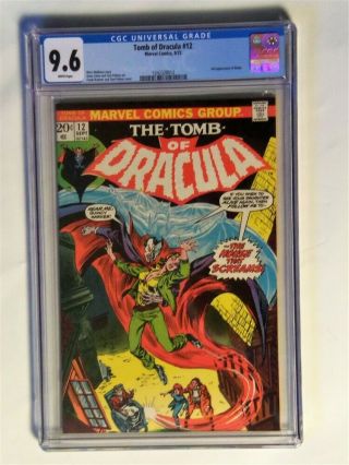Tomb Of Dracula 12 Cgc 9.  6 Nm,  1973 White Pages Gene Colan 2nd App.  The Blade