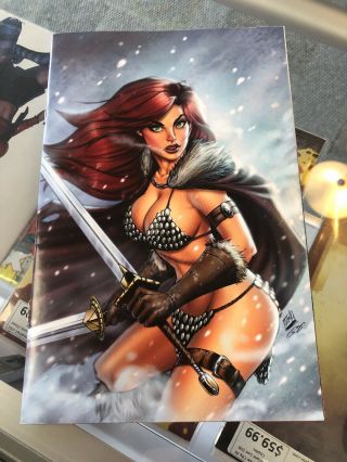 Red Sonja 1 Variant Virgin Cover By Ryan Kincaid Limited To 300 Copies