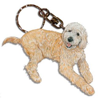Labradoodle Keychain Wooden