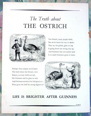 Guinness 4 Mag Adverts From 1950s,  Life Is Brighter After Guinness Set Ge2335