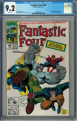 Fantastic Four 348 Cgc 9.  2 Marvel 1991 Hulk Spider - Man Wolverine Ghost Rider