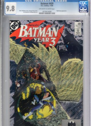 Batman 439 (sep 1989,  Dc) (year 3 Part 4) Cgc 9.  8 Cover Art By George Perez.