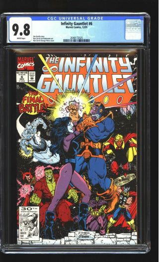 Infinity Gauntlet 6 Cgc 9.  8 Nm/mint Thanos Avengers Nebula Silver Surfer Marvel