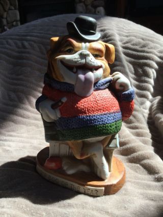 Top Dog Of The Year Bulldog Figurine.  1973 In Japan For World Wide Arts Inc.