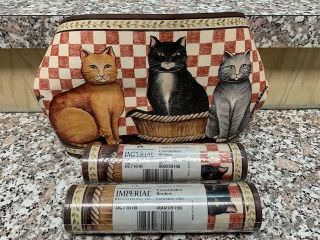 2 Rolls Country Cats Wallpaper Border 10 Yds Cat Scrapbook Art Crafts