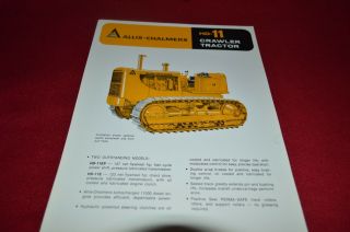 Allis Chalmers Hd - 11 Crawler Tractor Dealers Brochure Yabe11 Ver94