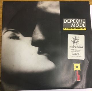 Depeche Mode - A Question Of Lust - Uk 7 " P/sl With Ferret & Spanner Sticker