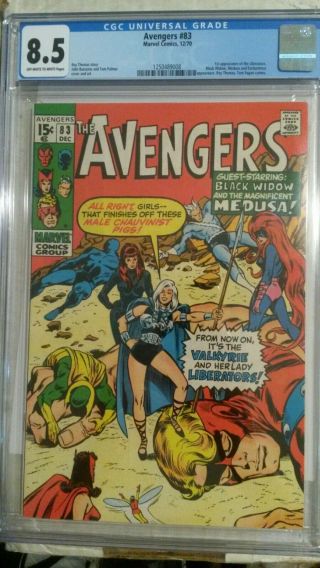 Avengers 83 Cgc 8.  5 1st Appearance Of Valkyrie Key Marvel Comic Book - Like Cbcs
