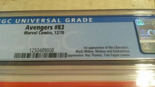 AVENGERS 83 CGC 8.  5 1st APPEARANCE of VALKYRIE KEY MARVEL COMIC BOOK - LIKE CBCS 4