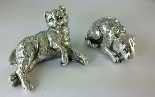 Cat & Panther Solid Sterling Silver Paper Weights