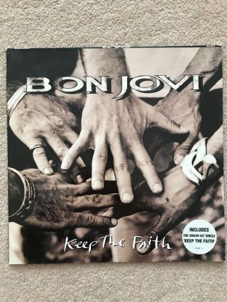 1992 Bon Jovi - Keep The Faith Vinyl Album 12” Lp Record - Jambco / Mercury
