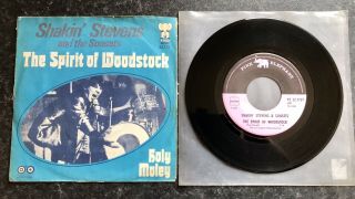 Shakin’ Stevens And The Sunsets 7” 1973 Spirit Of Woodstock Rare Belgium Issue