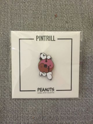 Sdcc Comic Con 2018 Exclusive Peanuts Pop Up Pintrill Enamel Pin Snoopy & Panda