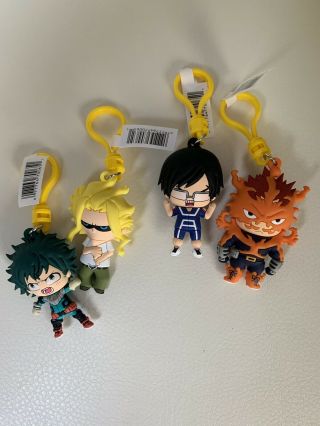 Funimation My Hero Academia Series 2 3d Keychain Key Ring Blind Bag Set Of 4