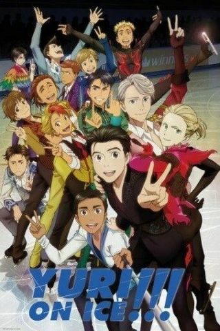 Yuri On Ice Cast Victory 24x36 Anime Poster New/rolled