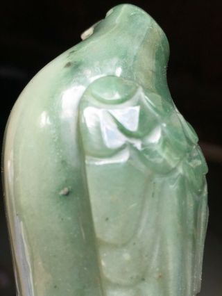 FINE Old Chinese Eagle Figure Carving Green Stone PRICE 7