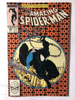 Spiderman 300– First Appearance Of Venom Almost Perfect/nm 9.  8
