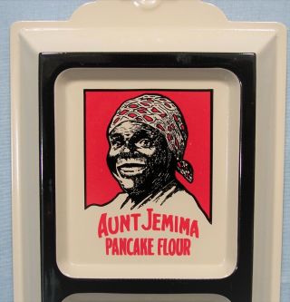 Aunt Jemima Pancake Flour Embossed Tin Picture Wall Thermometer
