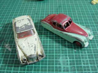 Vintage Dinky Jaguar 157 & Corgi Bentley Continental.  Old And Well Played With.