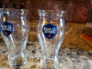 Samuel " Sam " Adams Beer Pint Glasses Set Of 2